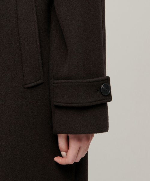 WOMENS CASHMERE BLEND BALMACAAN ROBE COAT #韓韶禧同款! - 8 COLORS BROWN