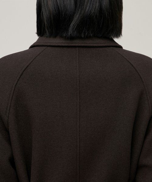 WOMENS CASHMERE BLEND BALMACAAN ROBE COAT #韓韶禧同款! - 8 COLORS BROWN