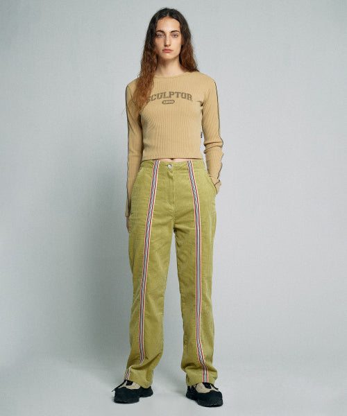 TAPED CORDUROY BEACH PANTS CARMEL - 2 COLORS AS SHOWN