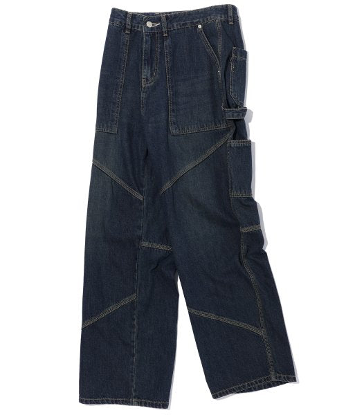 PANEL CARPENTER PANTS - 2 COLORS INDIGO