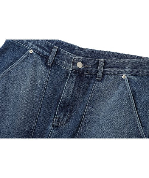 LAYER WIDE DENIM PANTS WASHED - 3 COLORS INDIGO