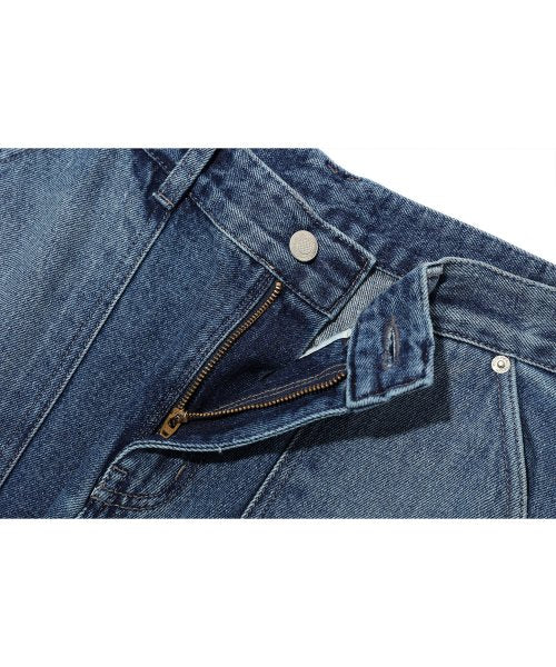 LAYER WIDE DENIM PANTS - 3 COLORS INDIGO