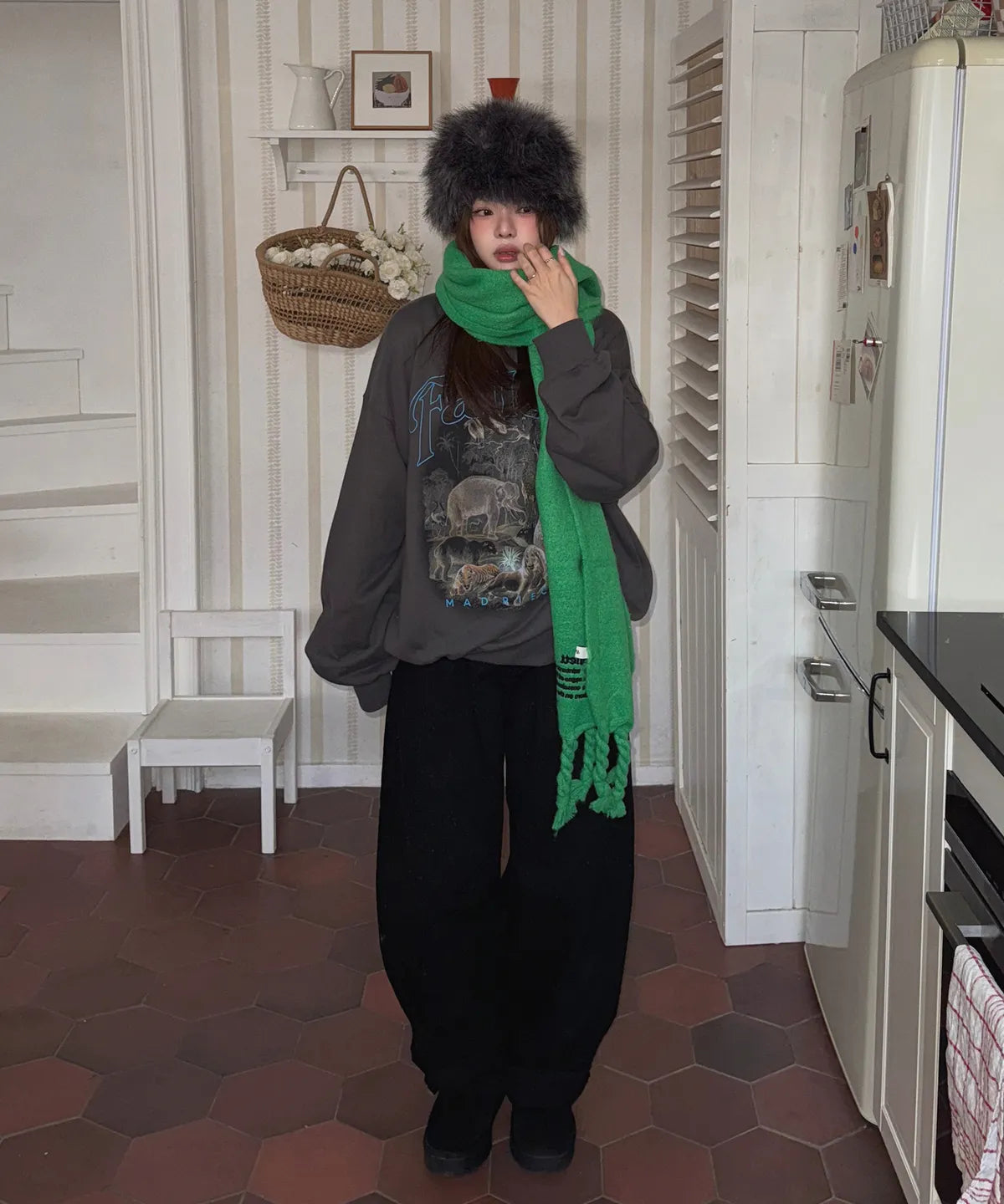 OVERSIZED STORY LOGO MUFFLER - 8 color