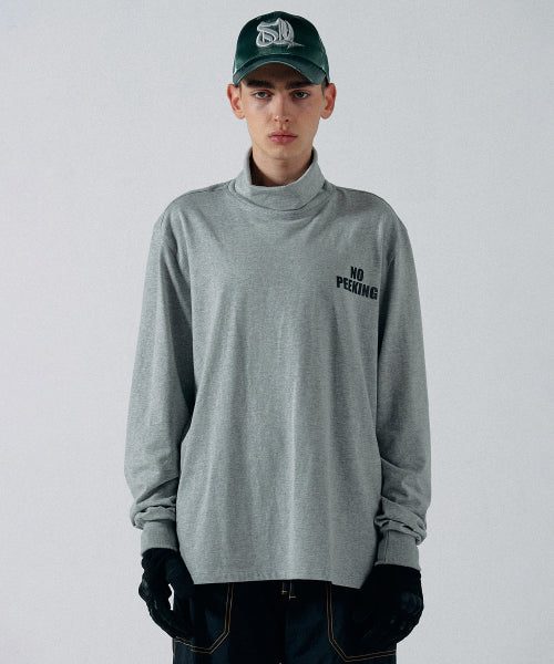 NO PEEKING TURTLENECK - 3 COLORS MELANGE GREY