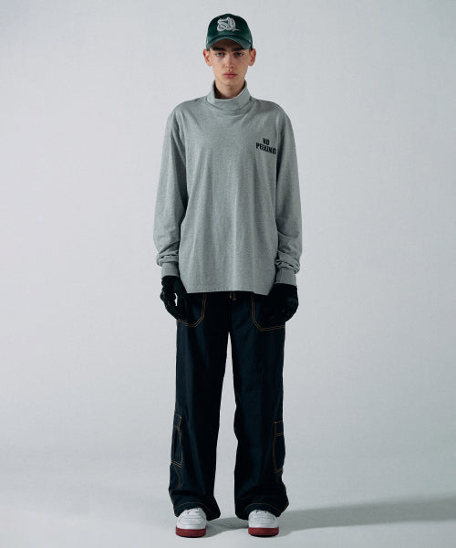 NO PEEKING TURTLENECK - 3 COLORS MELANGE GREY
