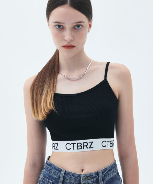 LOGO BANDING SLEEVELESS TOP - 4 COLORS