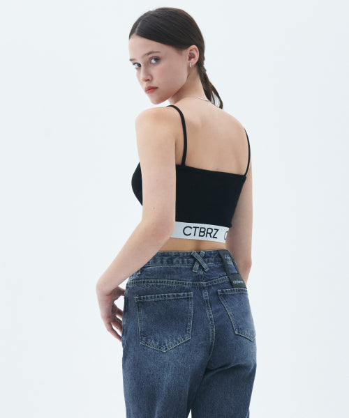 LOGO BANDING SLEEVELESS TOP - 4 COLORS