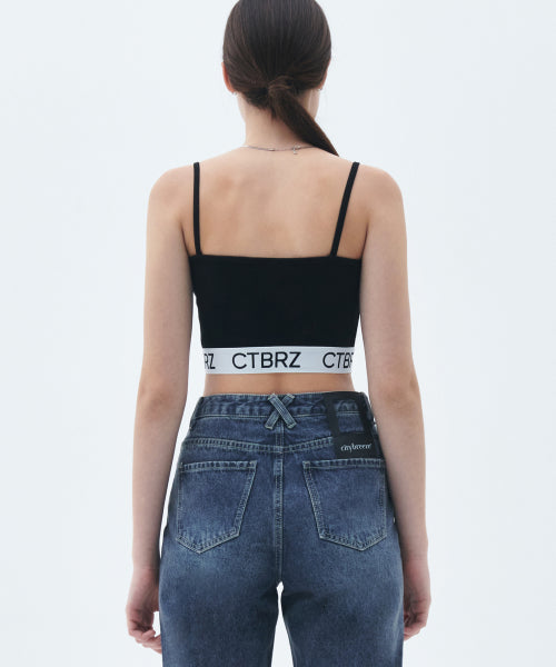 LOGO BANDING SLEEVELESS TOP - 4 COLORS