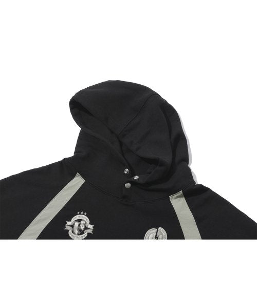 CRACKING SNAP RAGLAN HOODIE BLACK