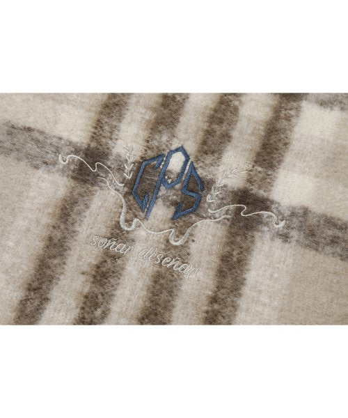 BRUSHED CHECK MUFFLER - 3 COLORS BEIGE