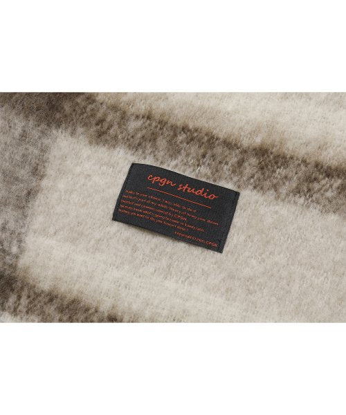 BRUSHED CHECK MUFFLER - 3 COLORS BEIGE