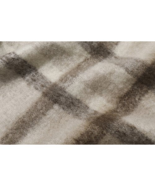 BRUSHED CHECK MUFFLER - 3 COLORS BEIGE