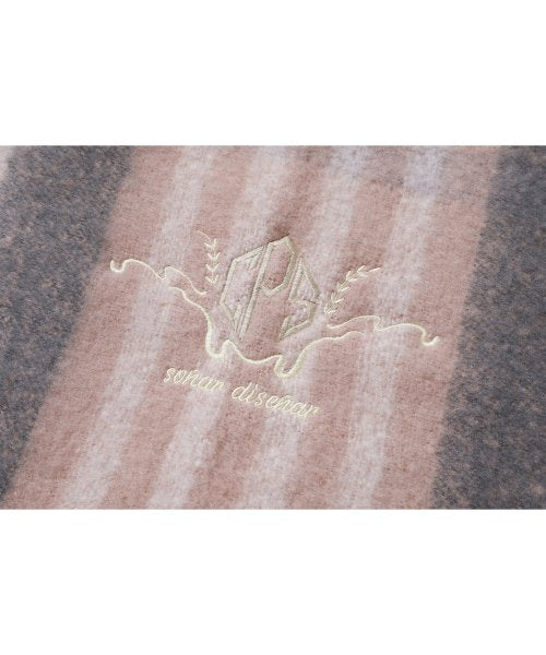 BRUSHED CHECK MUFFLER - 3 COLORS PINK