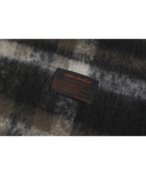 BRUSHED CHECK MUFFLER - 3 COLORS BROWN