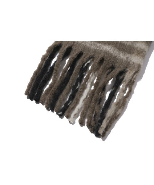 BRUSHED CHECK MUFFLER - 3 COLORS BROWN