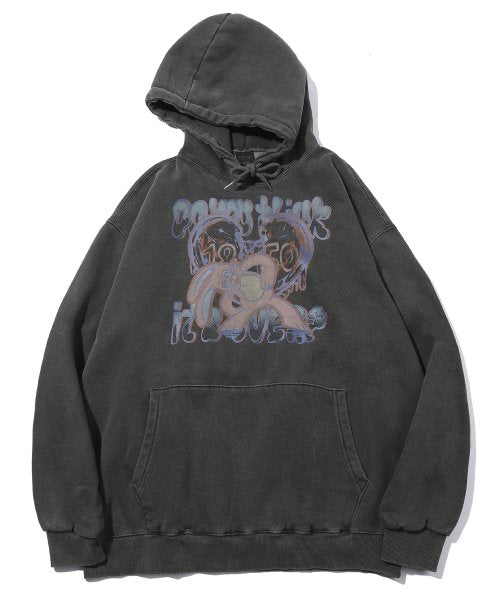 HOPPY PIGMENT HOODIE - 4 COLORS BLACK