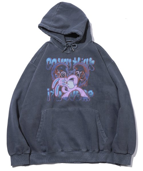 HOPPY PIGMENT HOODIE - 4 COLORS BLUE