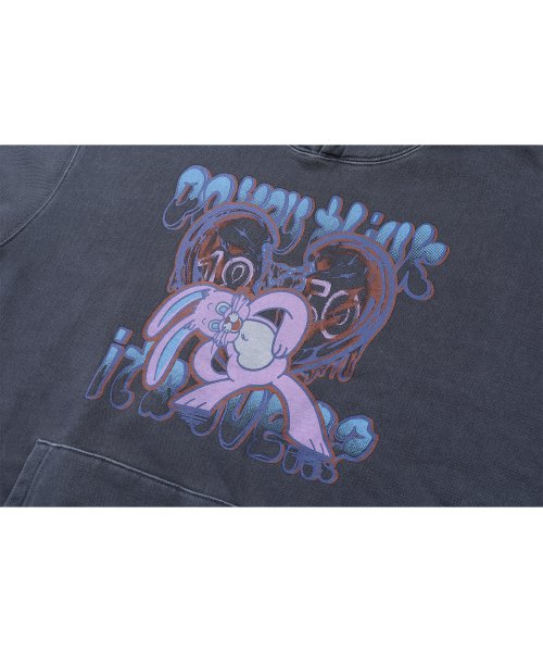 HOPPY PIGMENT HOODIE - 4 COLORS BLUE