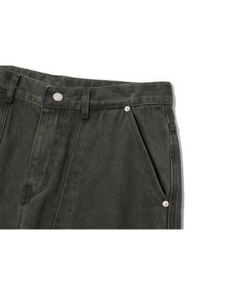LAYER WIDE DENIM PANTS WASHED - 3 COLORS KHAKI