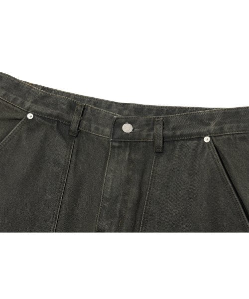 LAYER WIDE DENIM PANTS WASHED - 3 COLORS KHAKI