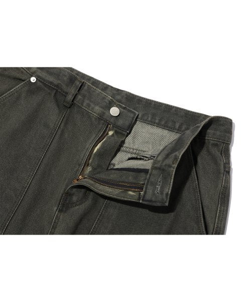 LAYER WIDE DENIM PANTS WASHED - 3 COLORS KHAKI