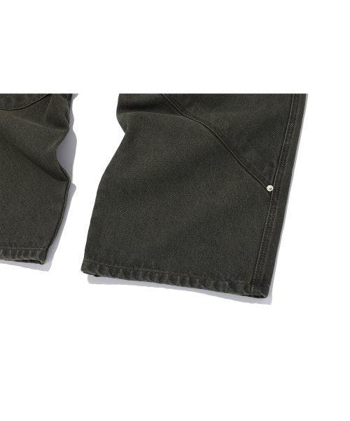 LAYER WIDE DENIM PANTS WASHED - 3 COLORS KHAKI