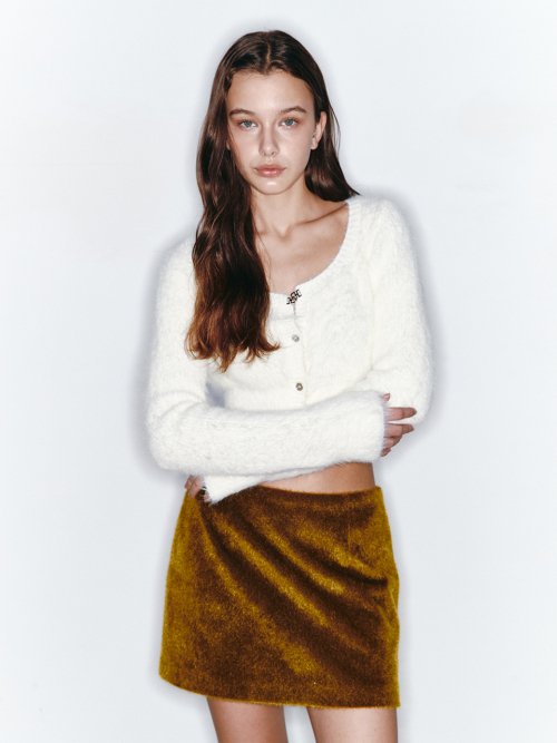MINI SKIRT - 2 COLORS OLIVE