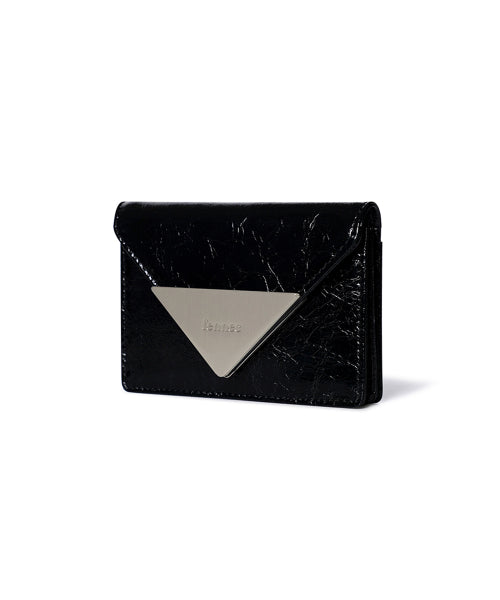CRINKLE TRIANGLE ACCORDION POCKET - BLACK - 8 COLORS BLACK
