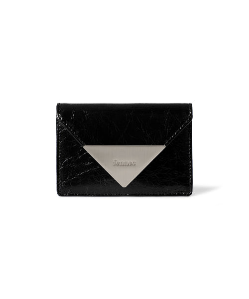 CRINKLE TRIANGLE ACCORDION POCKET - BLACK - 8 COLORS BLACK