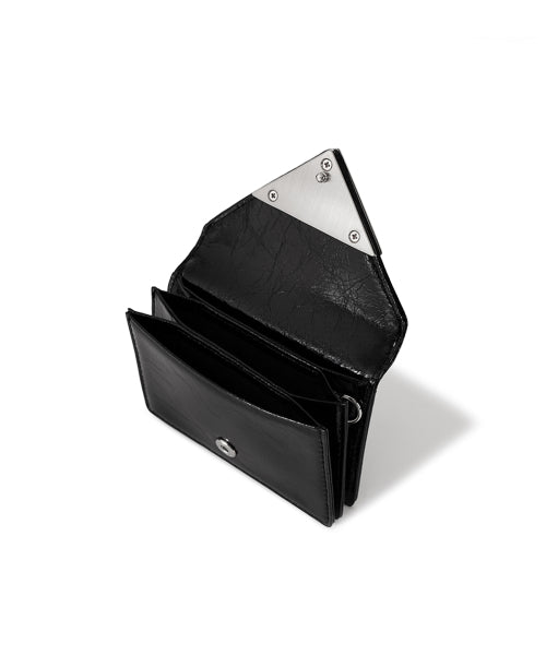 CRINKLE TRIANGLE ACCORDION POCKET - BLACK - 8 COLORS BLACK