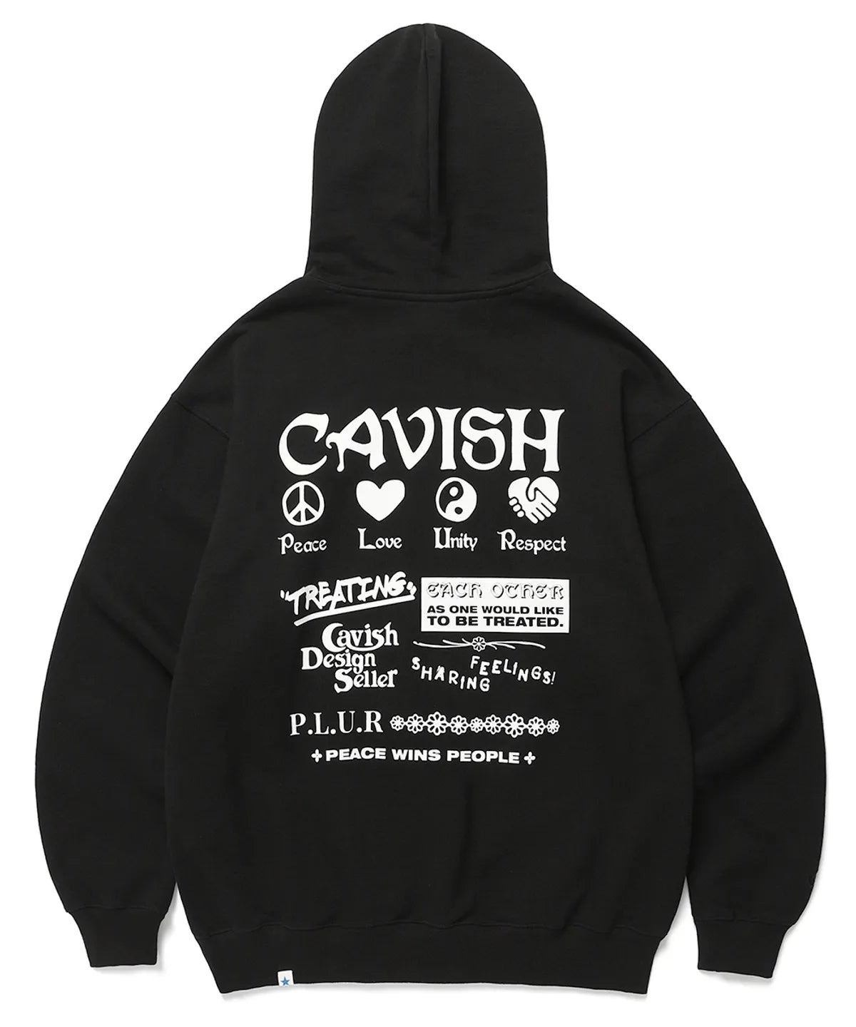 PLUR LOGO HOODIE BLACK