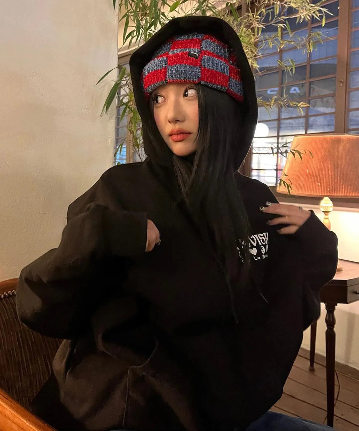 PLUR LOGO HOODIE BLACK