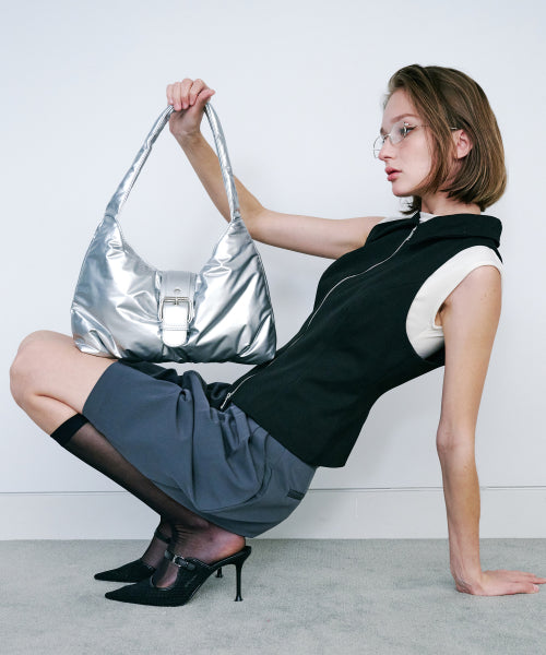 FALLE SHOULDER BAG - 3 COLORS BLACK