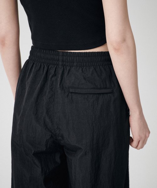 SIDE LINE WIDE TRACK PANTS - 4 COLORS BLACK