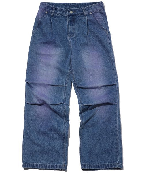 WIDE DENIM PANTS - 3 COLORS INDIGO