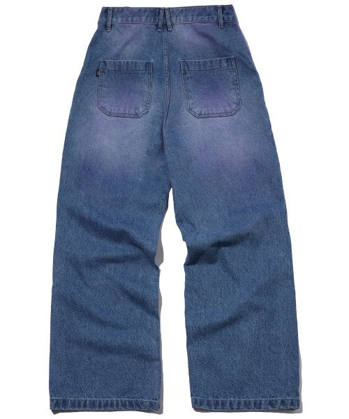 WIDE DENIM PANTS - 3 COLORS INDIGO