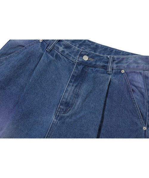 WIDE DENIM PANTS - 3 COLORS INDIGO