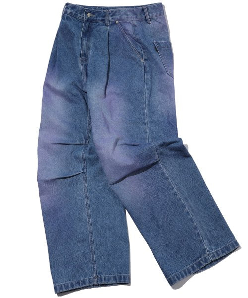 WIDE DENIM PANTS - 3 COLORS INDIGO