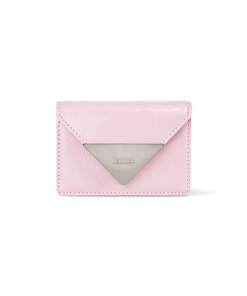 CRINKLE TRIANGLE ACCORDION POCKET - BLACK - 8 COLORS PINK