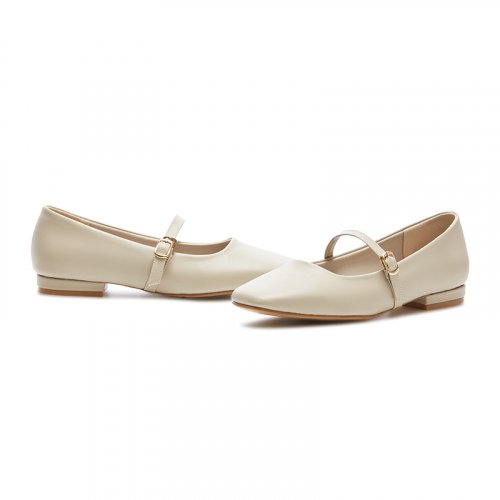 ROMANTIC STRAP MARY JANE FLAT SHOES - 2 COLORS BLACK