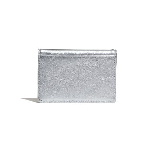 CRINKLE SOFT CARD CASE COOL - 10 COLORS SILVER