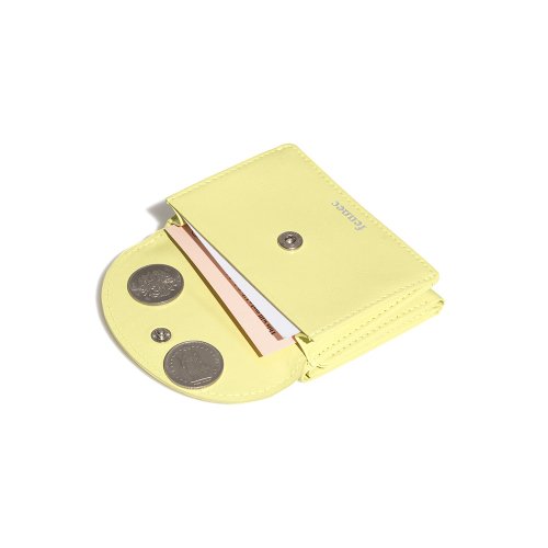 CRINKLE HALFMOON MINI WALLET MID - 6 COLORS LEMON