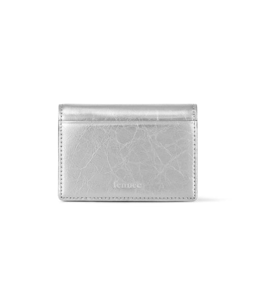 CRINKLE TRIANGLE ACCORDION POCKET - BLACK - 8 COLORS SILVER