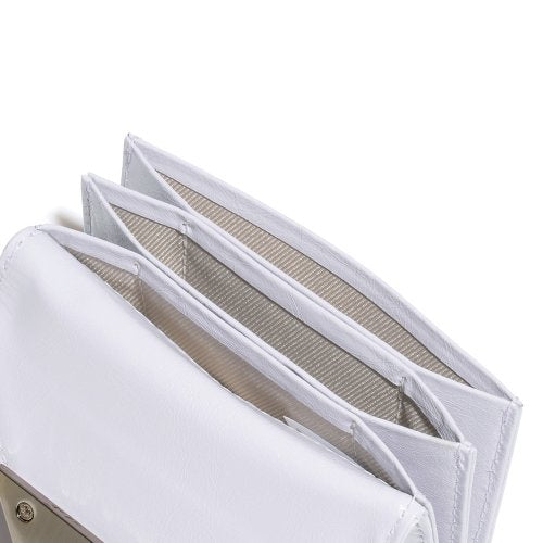 CRINKLE TRIANGLE ACCORDION POCKET - BLACK - 8 COLORS LAVENDER