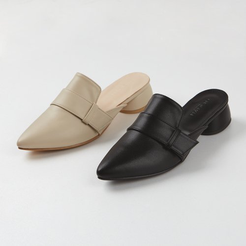 MODERN POINTED TOE MULE - 2 COLORS BLACK