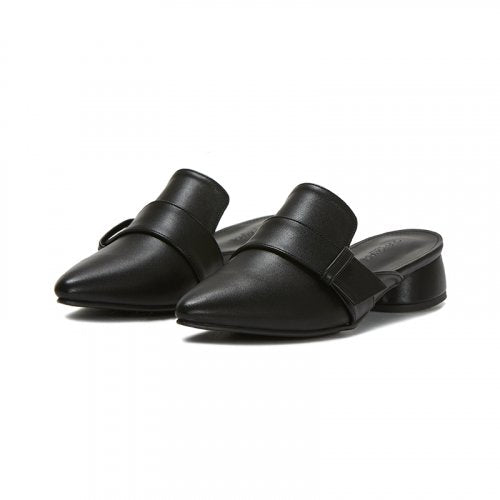 MODERN POINTED TOE MULE - 2 COLORS BLACK
