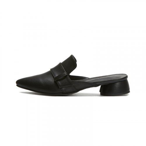 MODERN POINTED TOE MULE - 2 COLORS BLACK