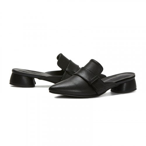 MODERN POINTED TOE MULE - 2 COLORS BLACK