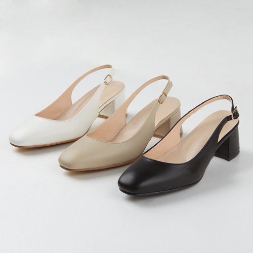 PLATFORM SLINGBACK PUMPS - 3 COLORS BLACK