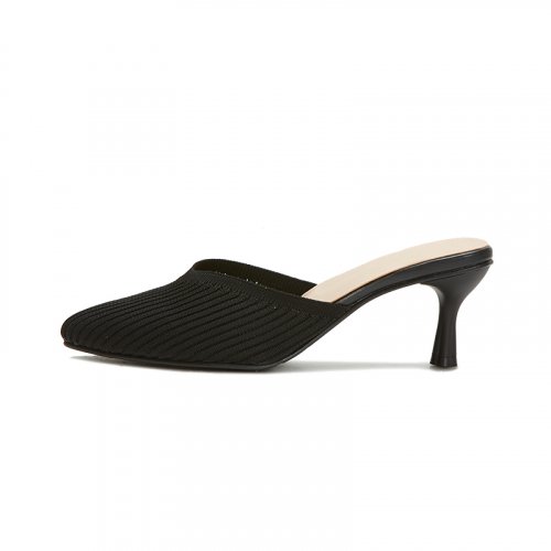 MULE HEEL JANE - 3 COLORS BLACK